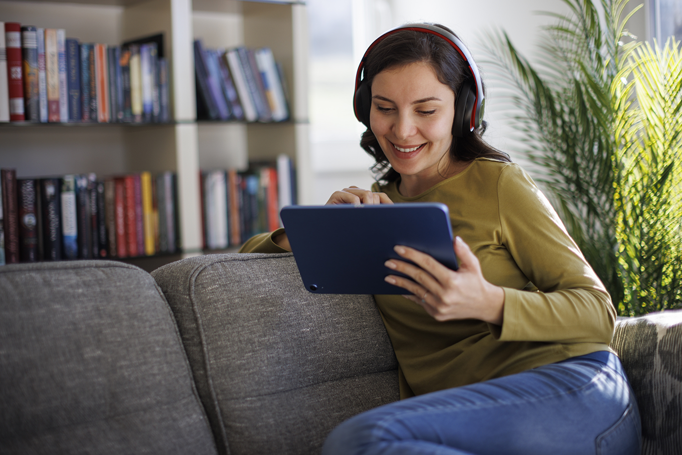 Lady using laptop